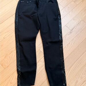 Polo Ralph lauren Black Pants with Sequin Stripes